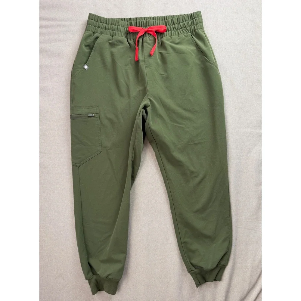 FIGS Women's Olive Green Scrub Zamora Jogger Pants Large Petite